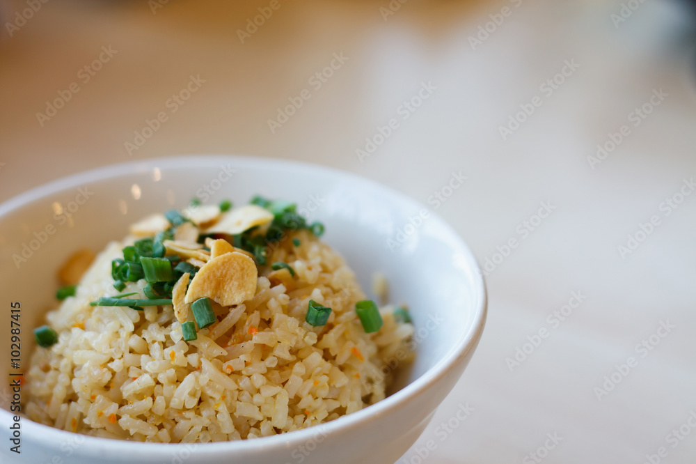 Thai garlic fried rice Thai garlic fried rice