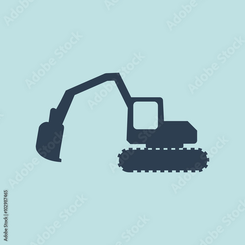 Icon of Excavator. EPS-10.