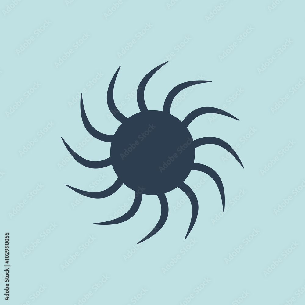 Icon of Sun. EPS-10. Icon of Sun. EPS-10.