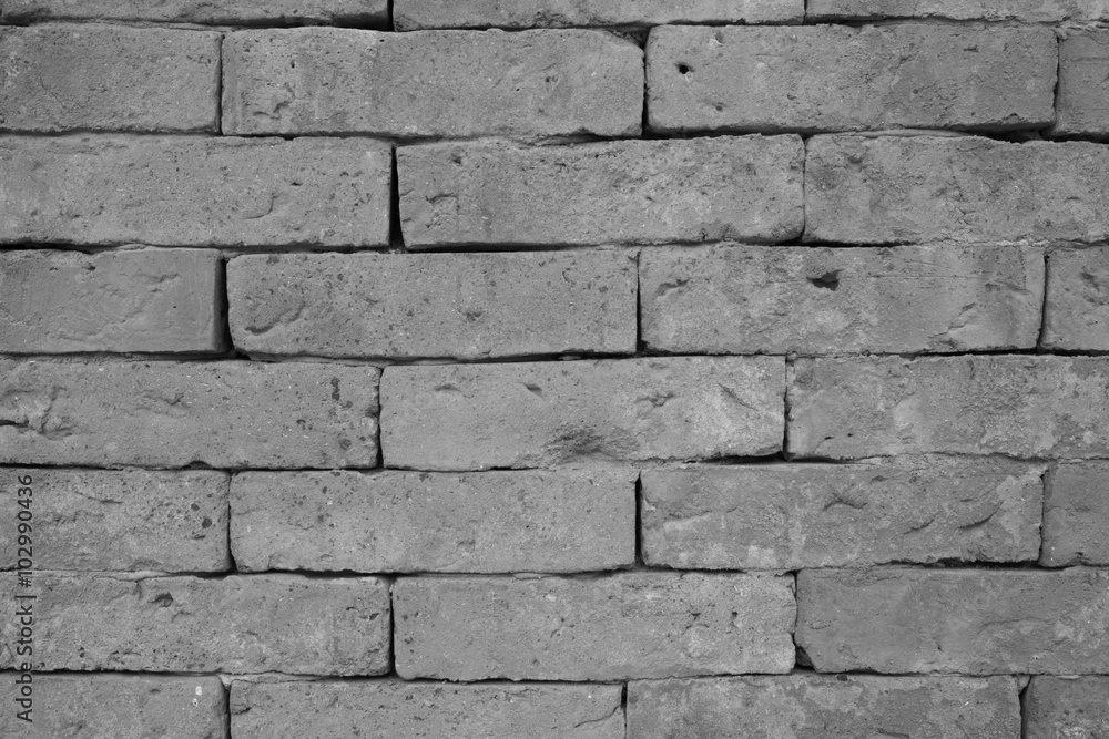 Old grunge brick wall background, while and black Old grunge brick wall background, while and black