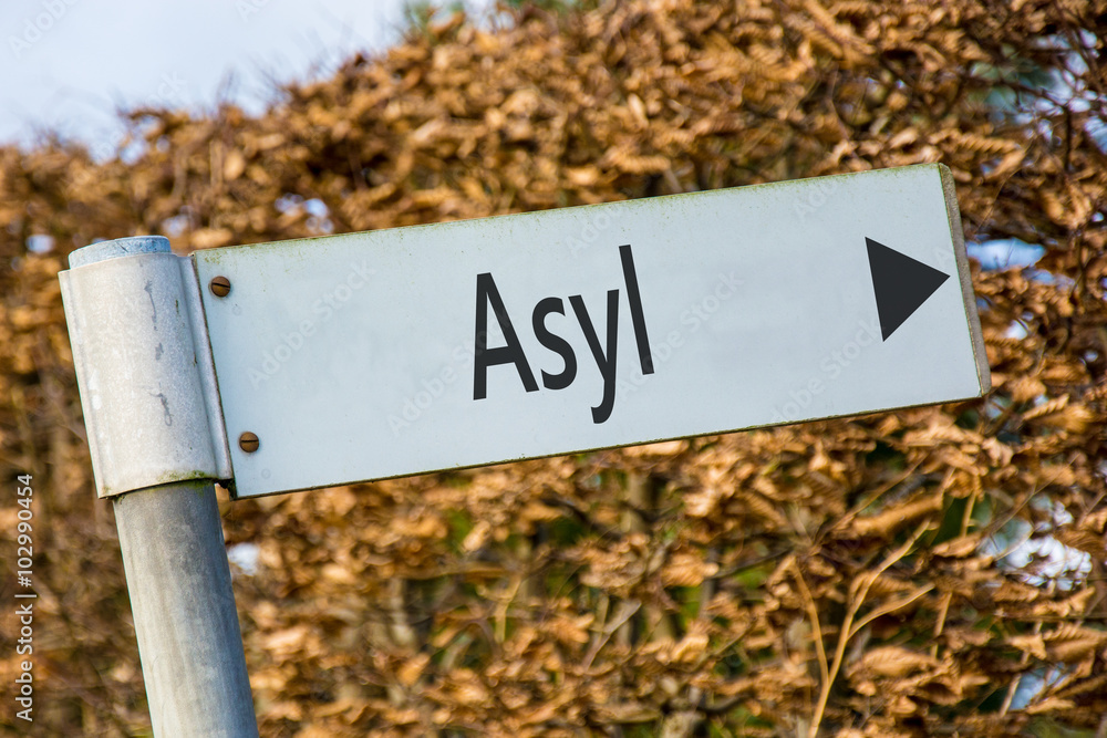 Schild 92 - Asyl