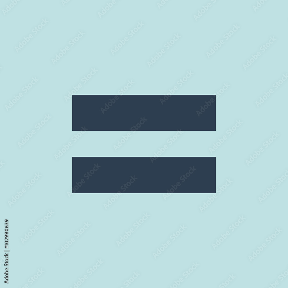 Icon of Equal. EPS-10. Icon of Equal. EPS-10.