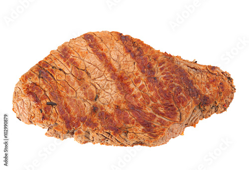 Beef steak isolated on white