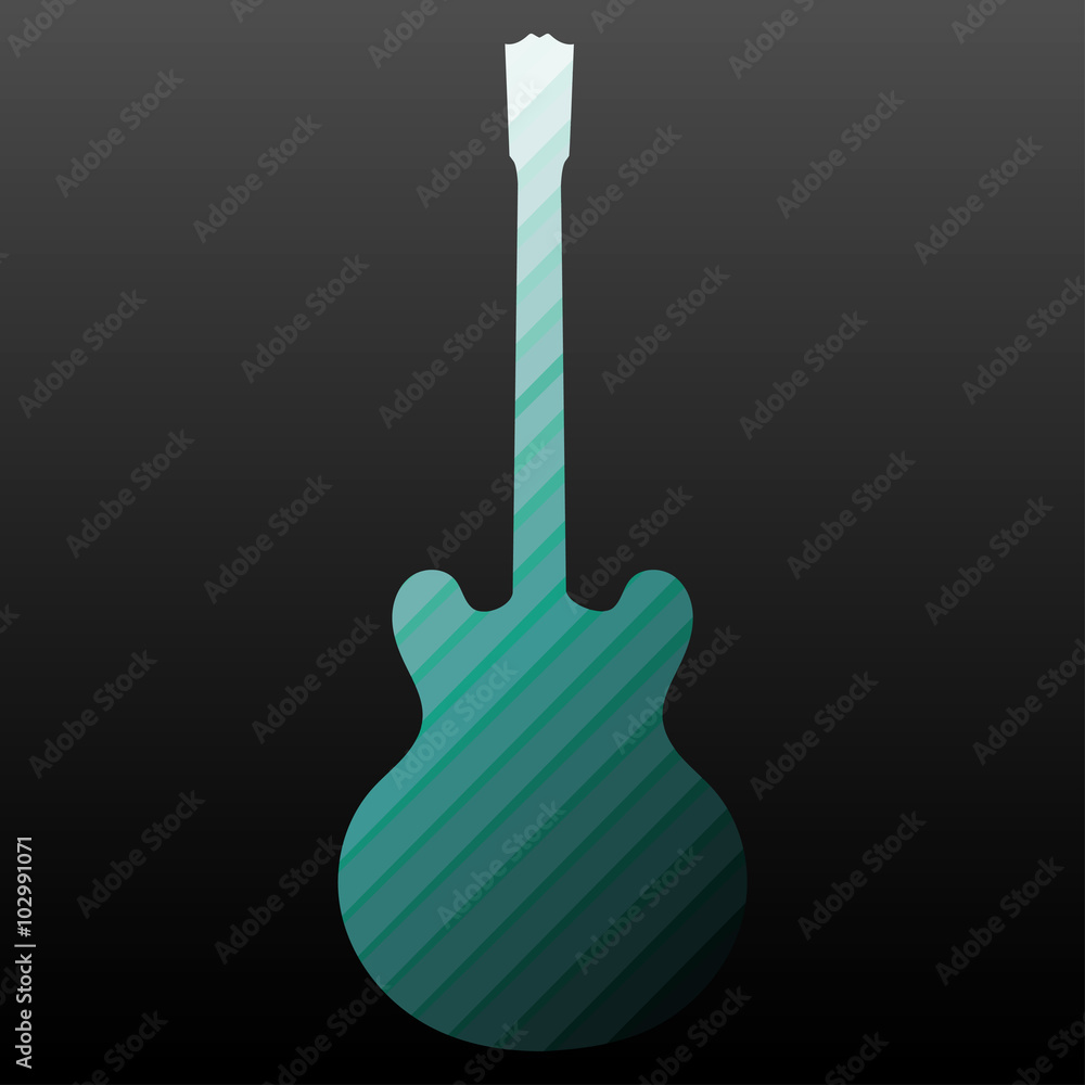 striped guitar on black background striped guitar on black background
