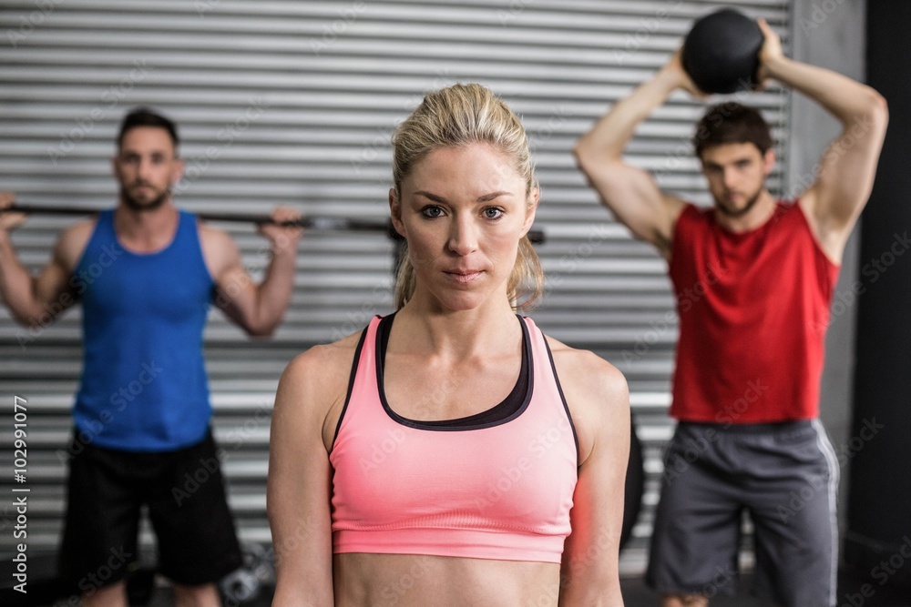 Naklejka premium Portrait of fit woman