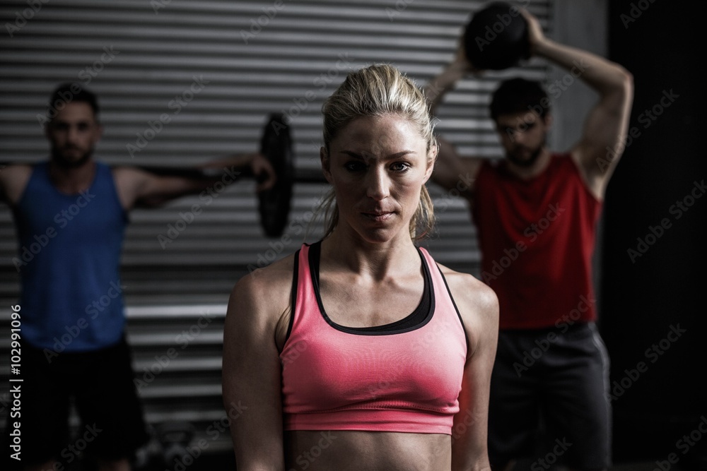 Fototapeta premium Portrait of fit woman 