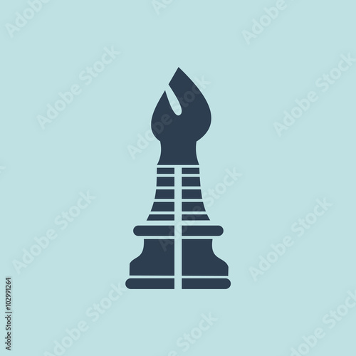 Icon of Chess Bishop. EPS-10.