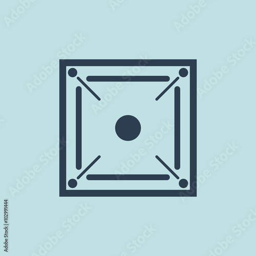 Icon of Carom Board. EPS-10.