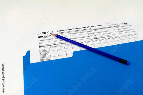 Tax Form 1095-C, Tax Form Details with Light Background