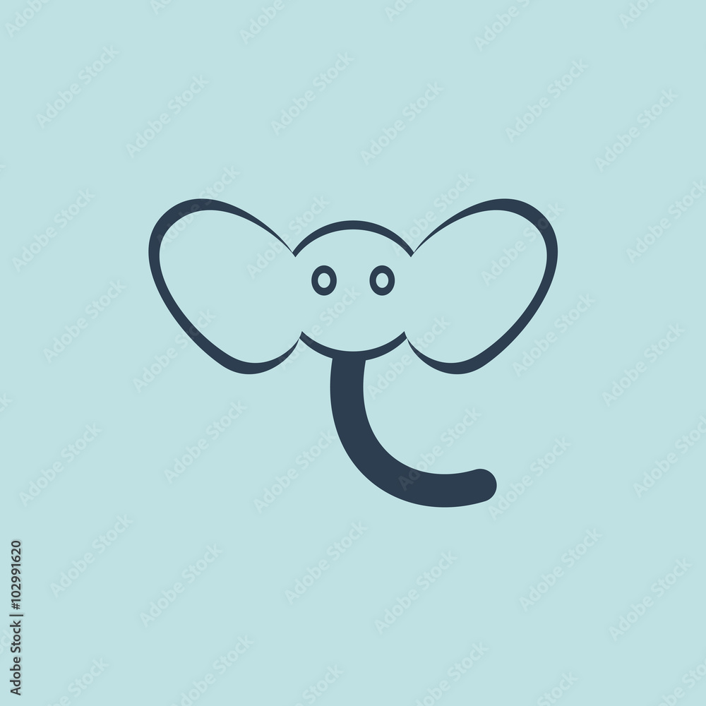 Icon of Elephant. EPS-10. Icon of Elephant. EPS-10.