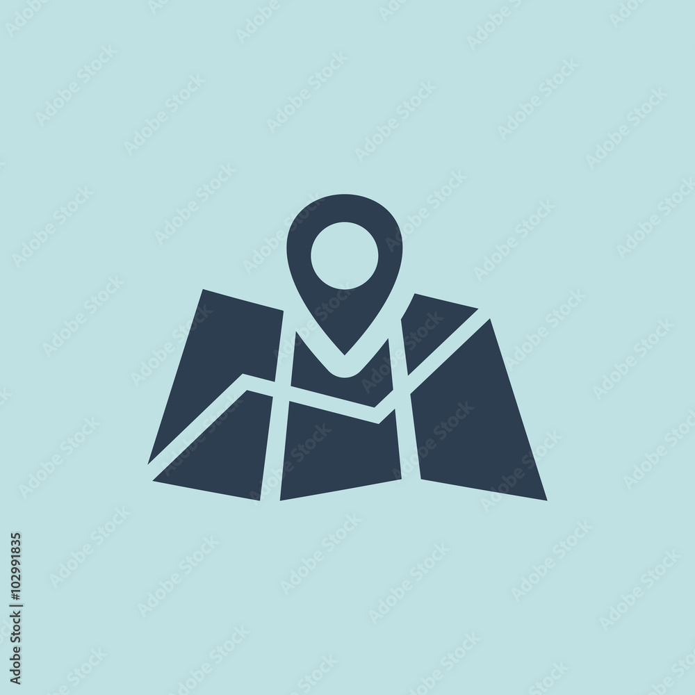Icon of Map Pointer. EPS-10. Icon of Map Pointer. EPS-10.