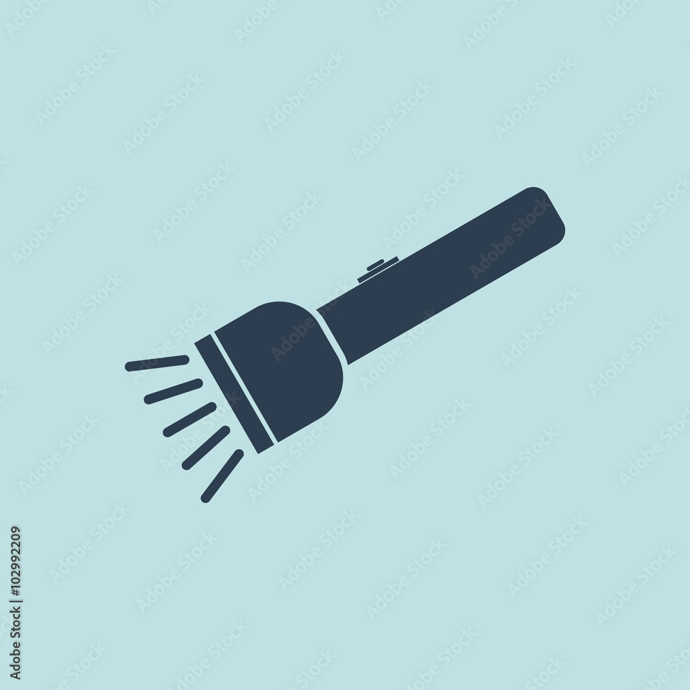 Icon of Flash Light (Torch). EPS-10. Icon of Flash Light (Torch). EPS-10.