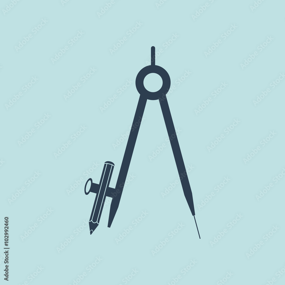 Icon of Geometry Compass. EPS-10. Icon of Geometry Compass. EPS-10.