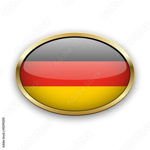 German flag in golden frame