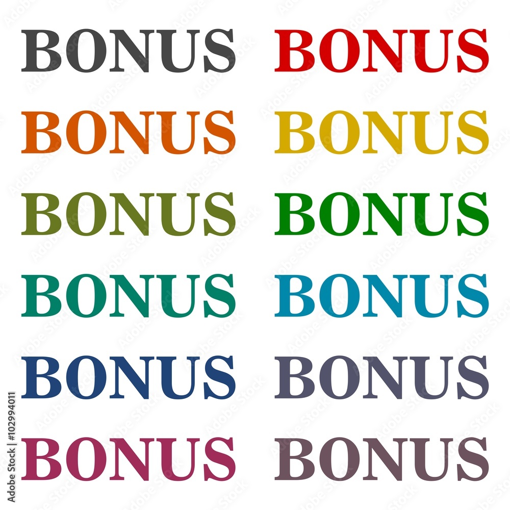 Bonus Sign icons set