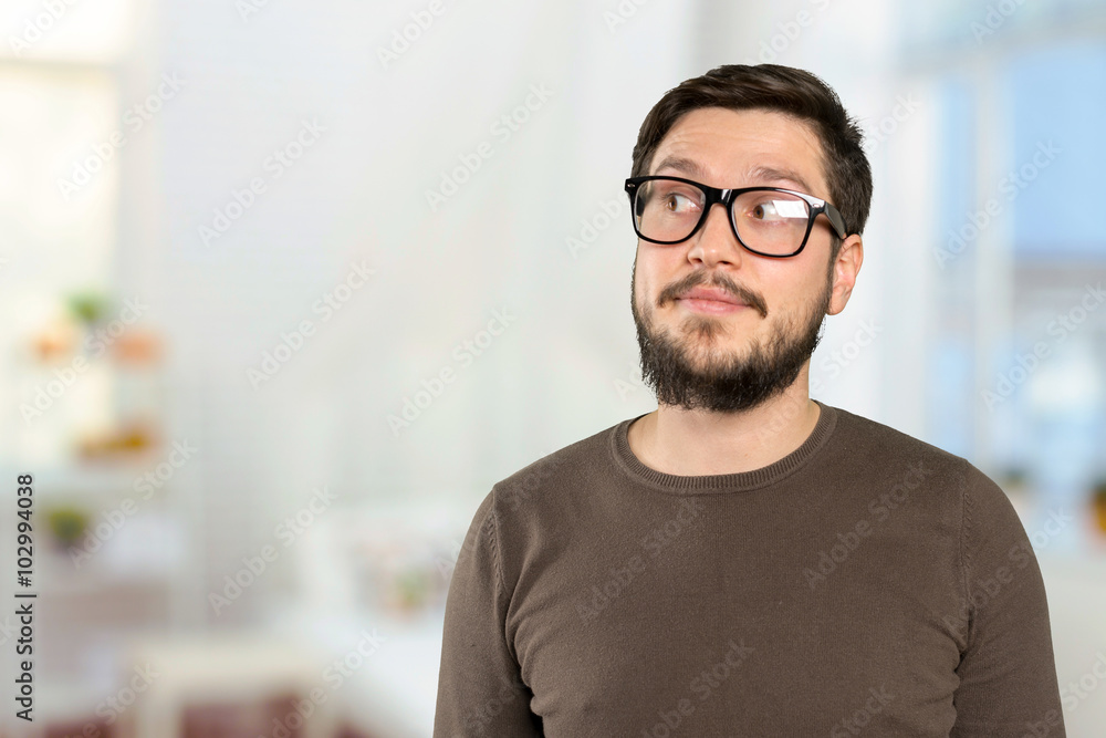 Portrait of mid adult man in glasses Portrait of mid adult man in glasses