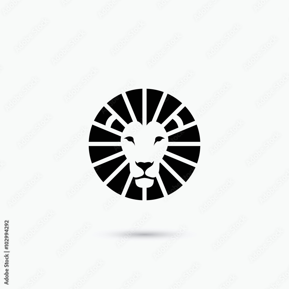 Fototapeta premium Circle shape lion sign
