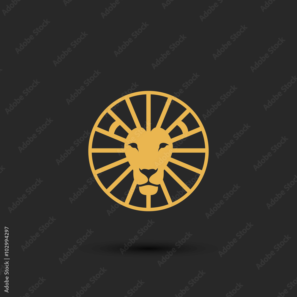 Naklejka premium Lion sign