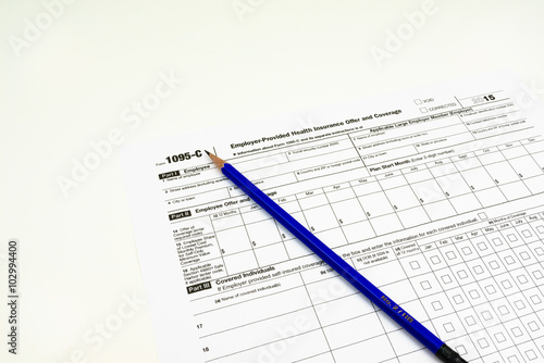 Tax Form 1095-C, Tax Form Details with Light Background