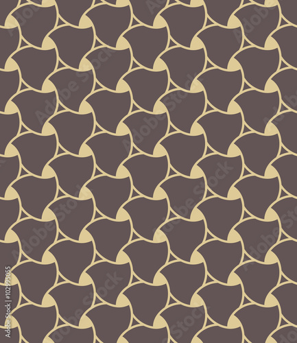 Seamless golden ornament. Modern stylish geometric pattern with repeating elements