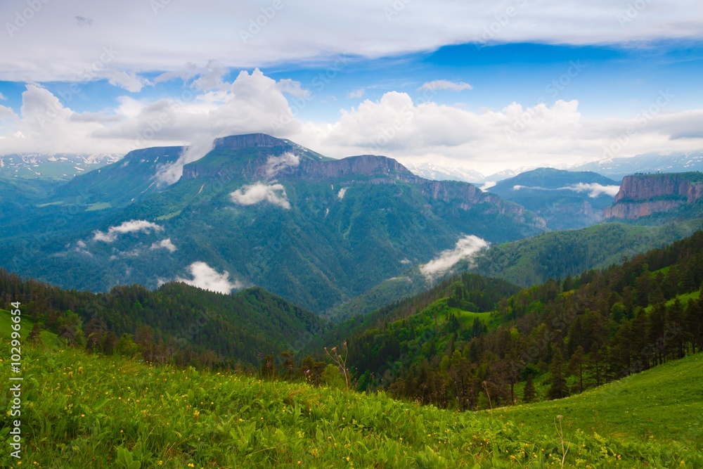 Fototapeta premium Mountain day summer