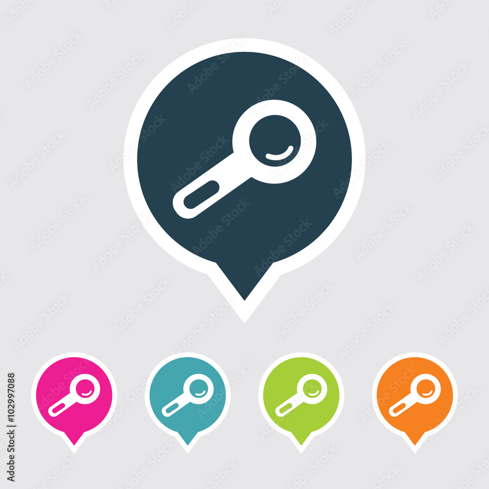 Very Useful Editable Search Icon on Different Colored Pointer Shape. Eps-10. Very Useful Editable Search Icon on Different Colored Pointer Shape. Eps-10.