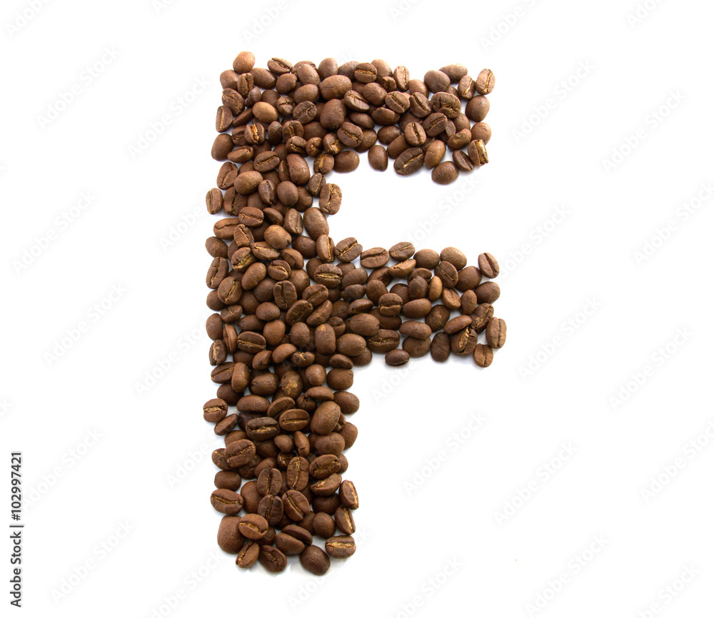 The letter from the word coffee The letter from the word coffee