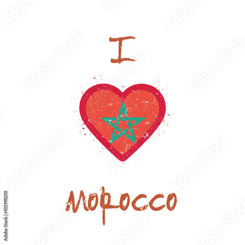 Express your love for Morocco with this heart-shaped flag t-shirt design. Ideal for travel enthusiasts.