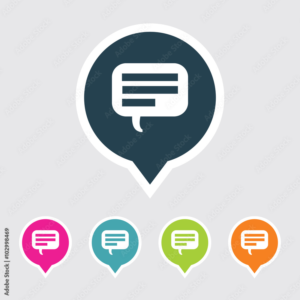 Icon of Comments in Multi Color Circle & Square Shape. Eps-10. Icon of Comments in Multi Color Circle & Square Shape. Eps-10.