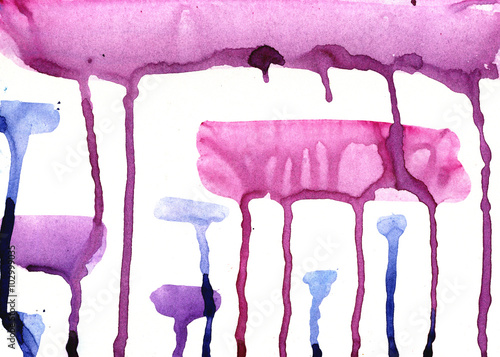 Watercolor leaking drips