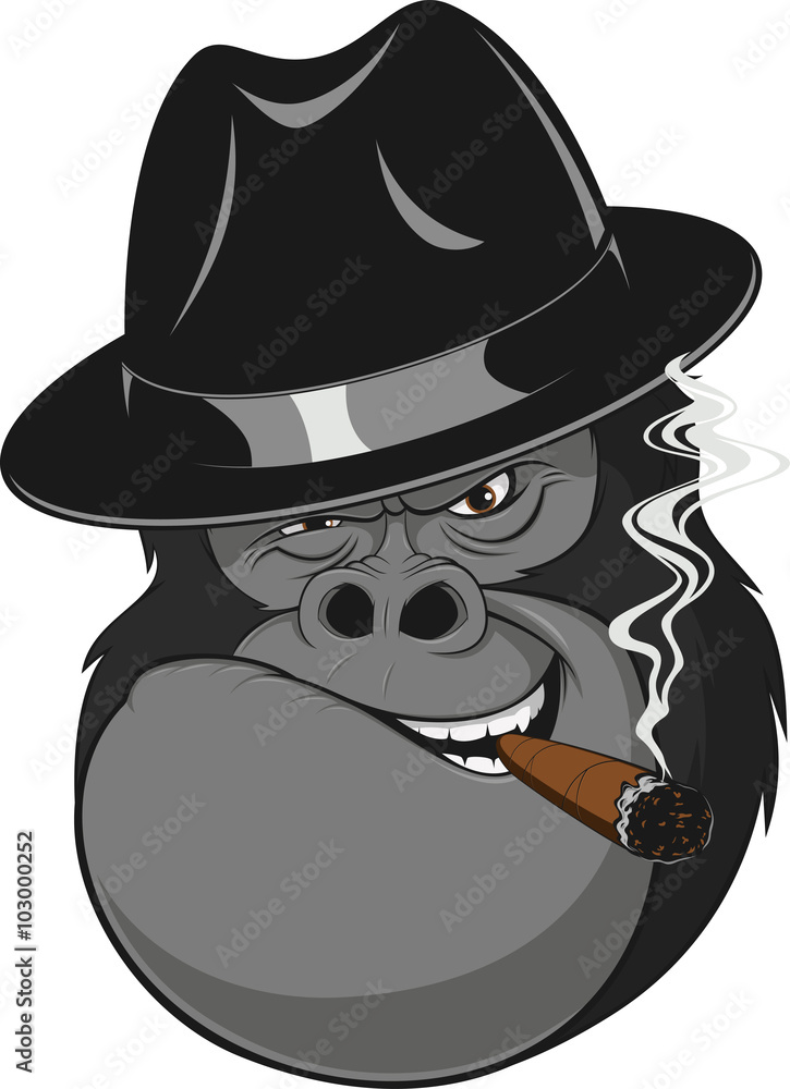 Fototapeta premium Monkey with a cigar