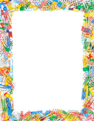 Frame of office supplies