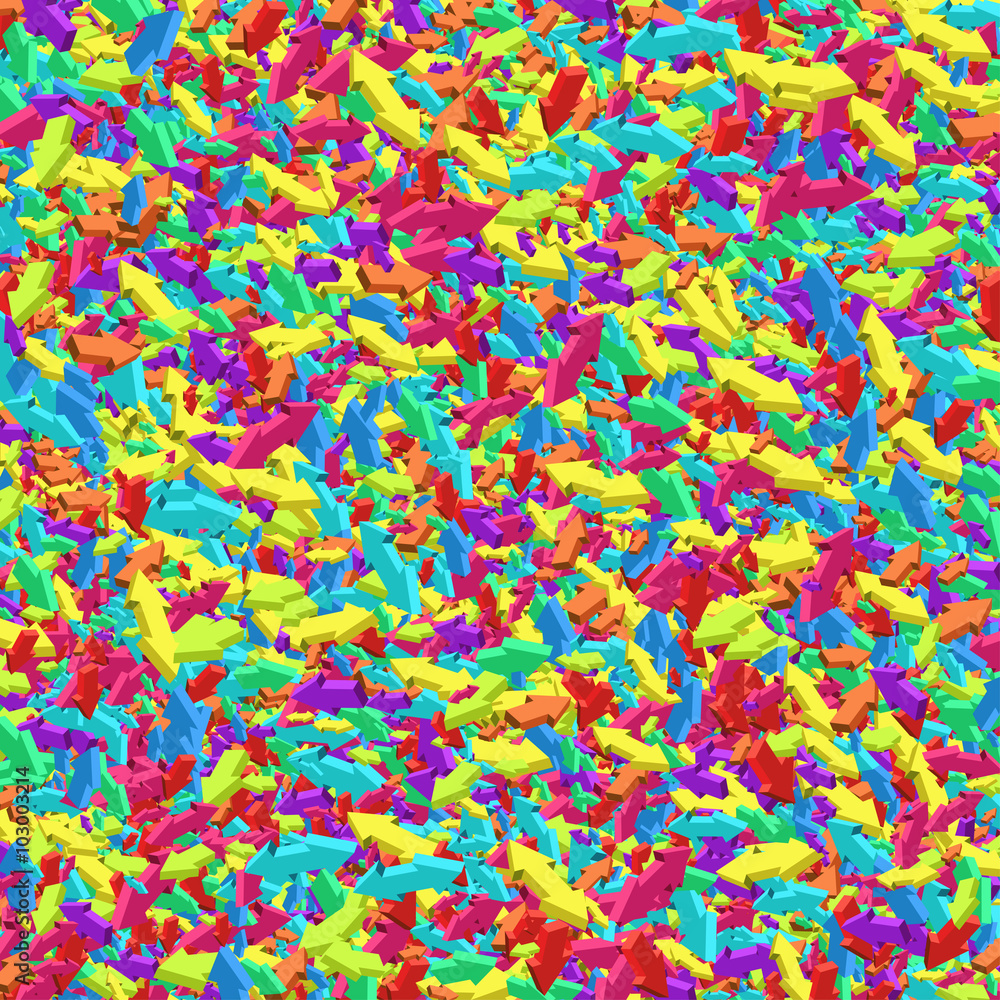 Fototapeta premium Vector modern colorful isometric arrows background.