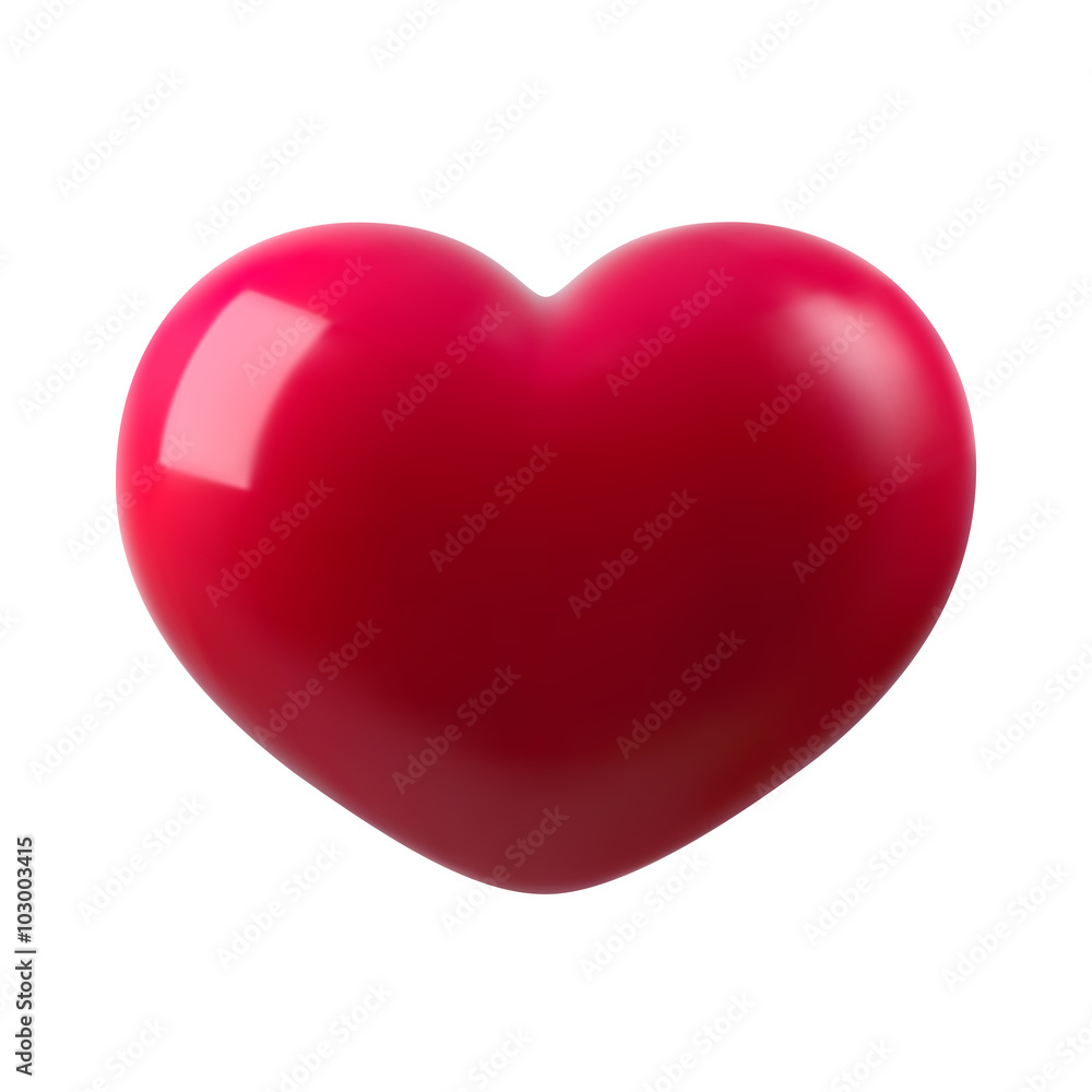 3d Heart vector illustration, Isolated on white background