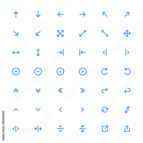 Line Arrow icon set | Vector