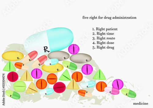 The tablet and capsule colorful. © Thitichaya