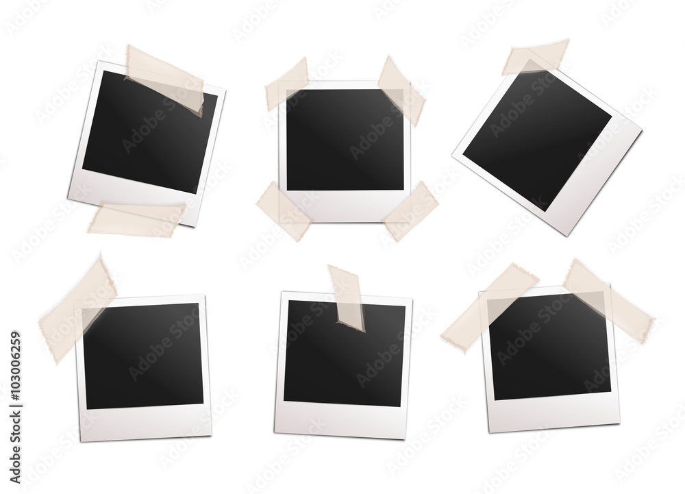 Polaroid photo set. Vector art. Polaroid photo set. Vector art.