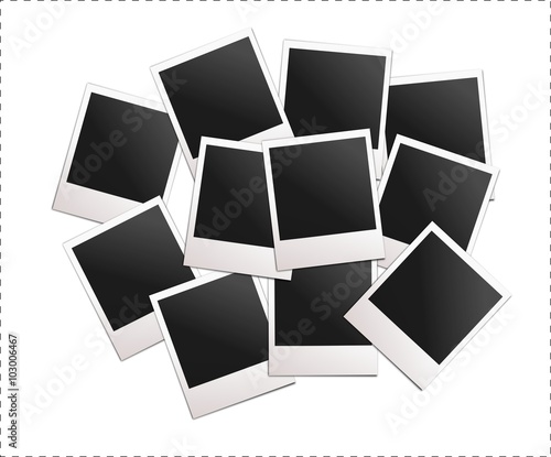 Polaroid creative illustration. Vector art.