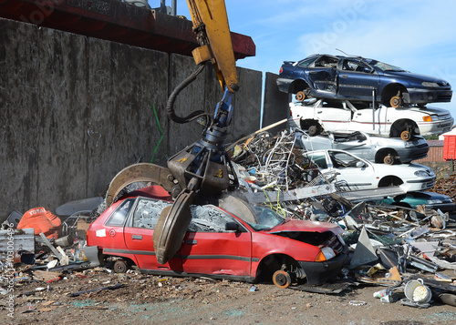 Εκτύπωση καμβά destruction automobile