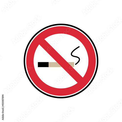 Free Download vector symbol no smoking red and black sign isolated on white - GFXLoad