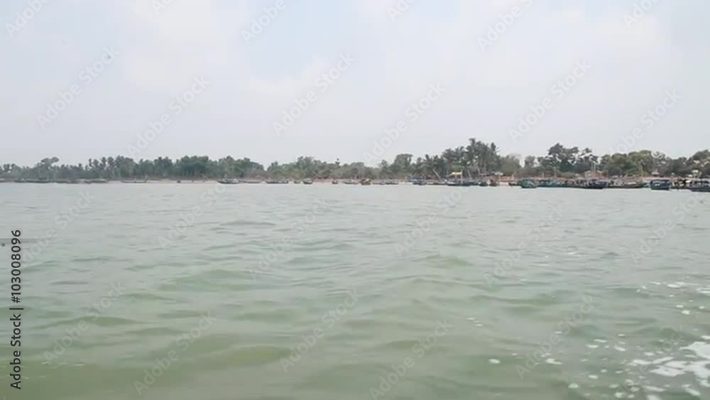 Tracking shot of the Chilika Lake, Orissa, India Tracking shot of the Chilika Lake, Orissa, India