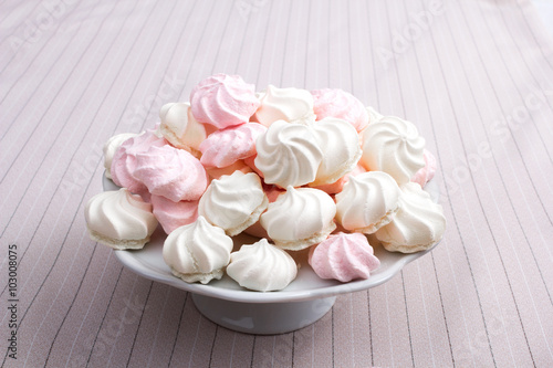 small spiral meringues - shallow depth of field