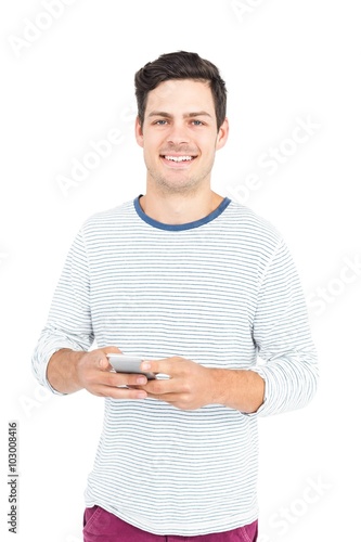 Man using his phone 