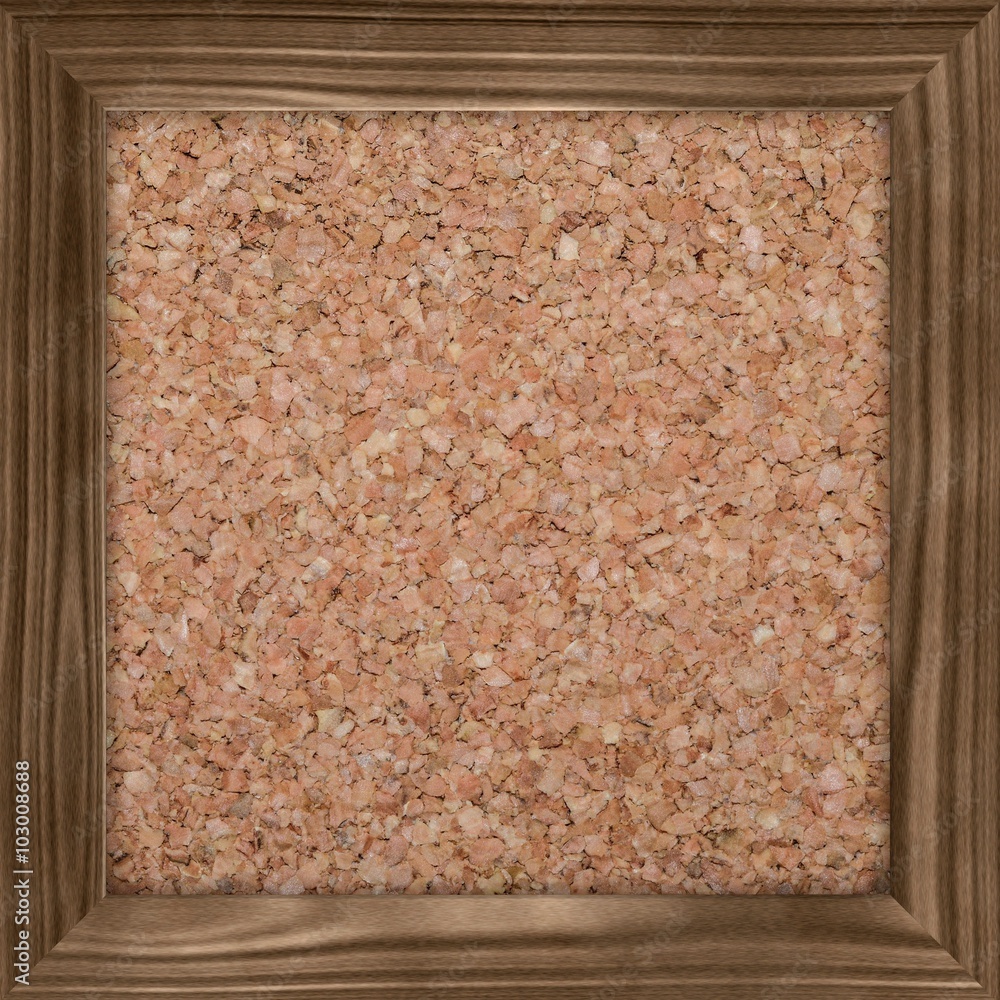Fototapeta premium cork bulletin board in a wooden frame, isolated