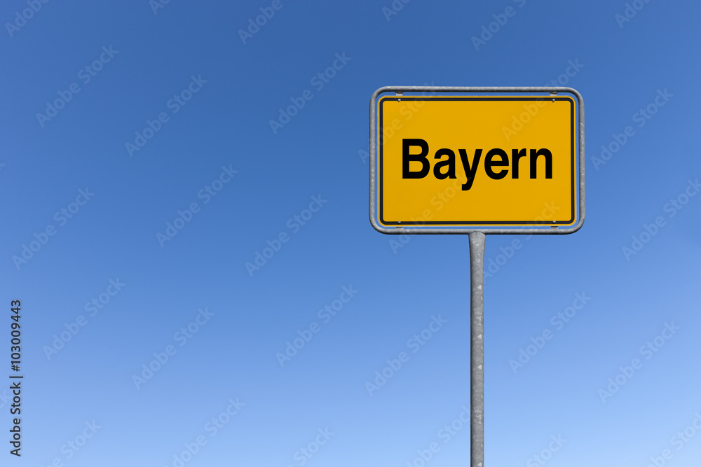 Schild in Bayern