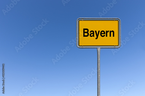 Schild in Bayern