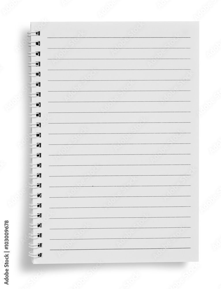 close up of a piece of note paper on white background with clipping path close up of a piece of note paper on white background with clipping path