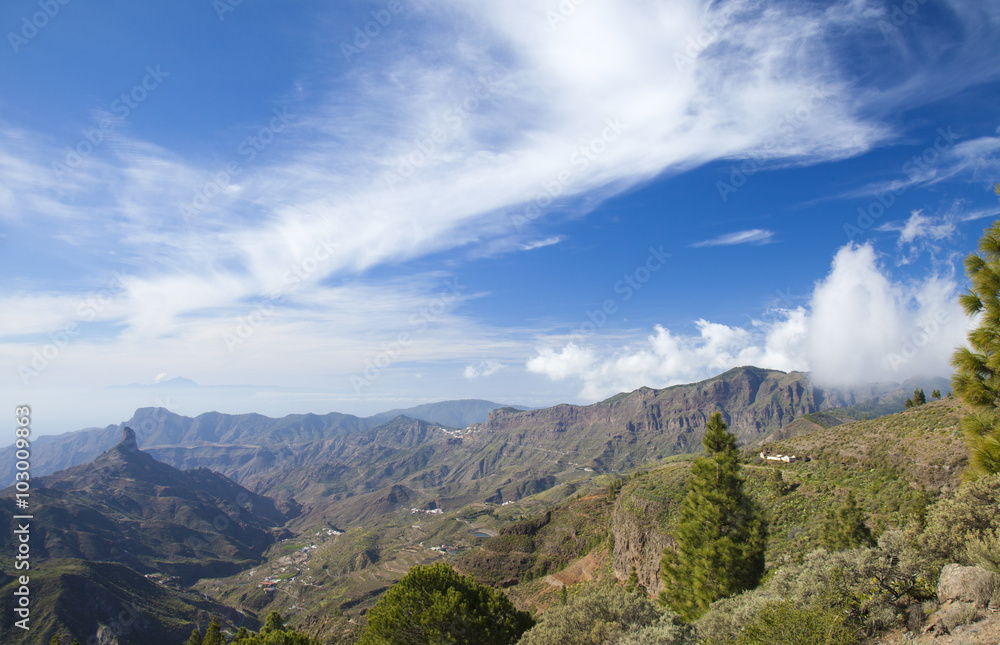 Fototapeta premium Gran Canaria, Caldera de Tejeda in February