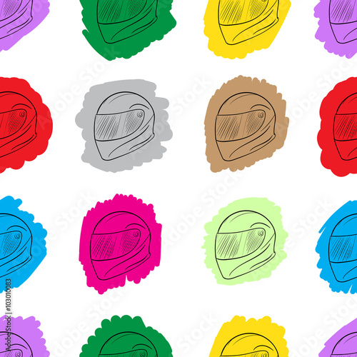 Seamless painted crash helmets