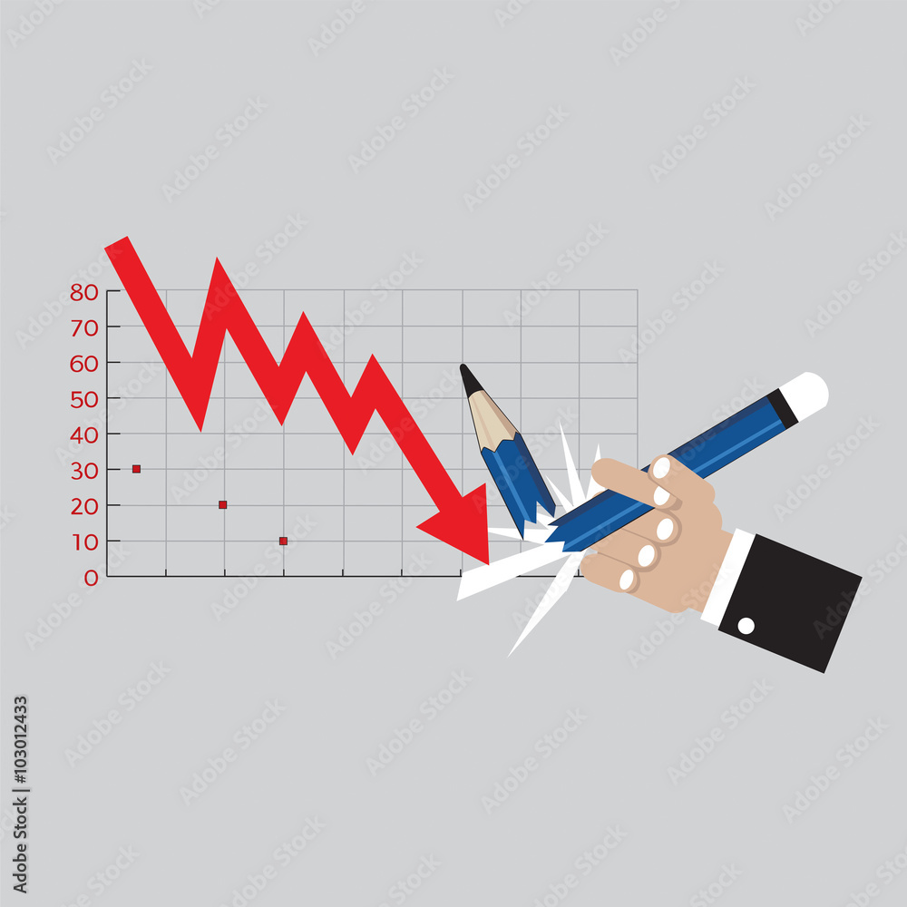 Stock Shares Fall Vector Illustration. Stock Shares Fall Vector Illustration.